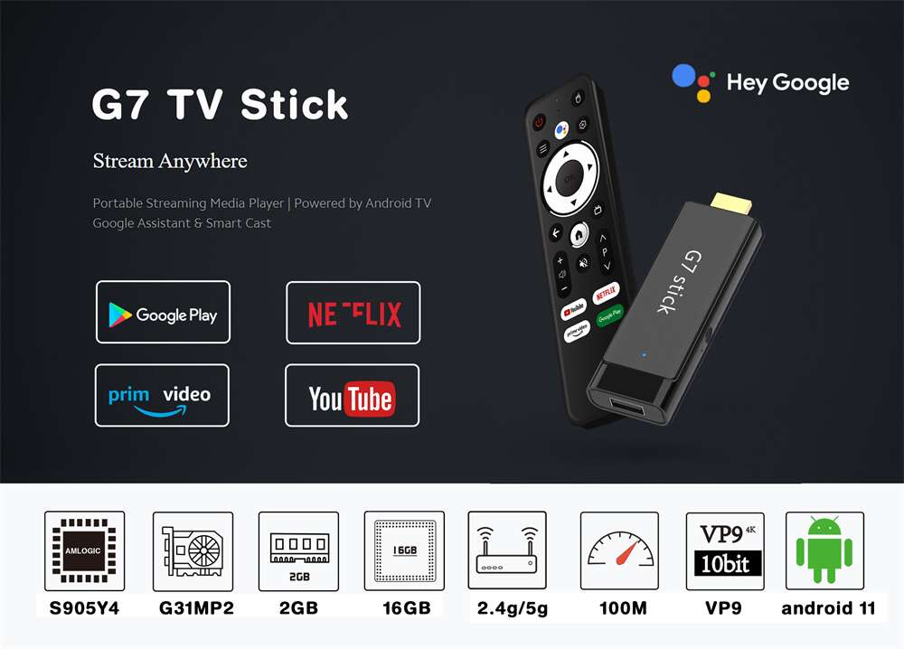 G7 stick Amlogic S905y4 android TV Stick: Unrivaled Quality and Performance